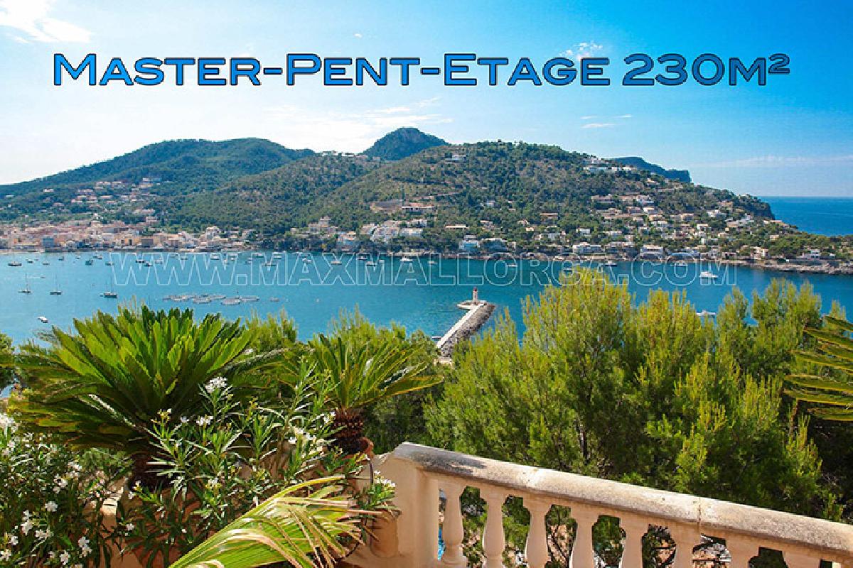 Puerto de Andratx Mallorca: Wohnung mit 72 m2 Sonnenterrasse zu verkaufen:  180 Grad Panorama-Blick – Foto 1